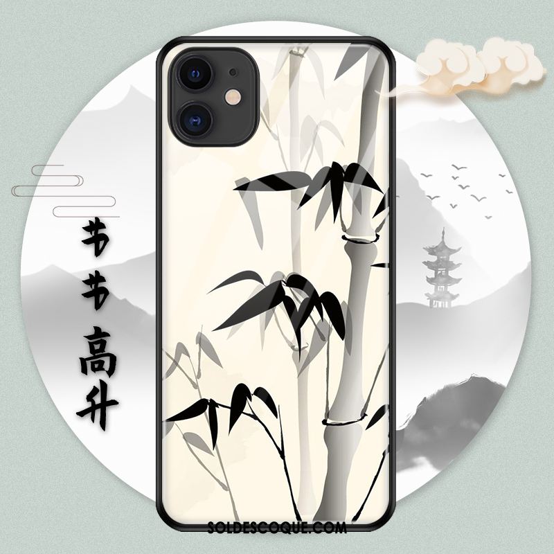 Coque iPhone 11 Pro Nouveau Fluide Doux Verre Style Chinois Incassable En Vente