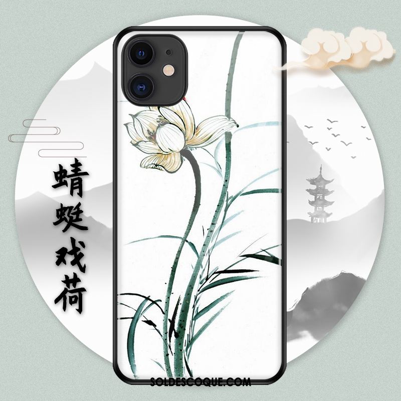 Coque iPhone 11 Pro Nouveau Fluide Doux Verre Style Chinois Incassable En Vente