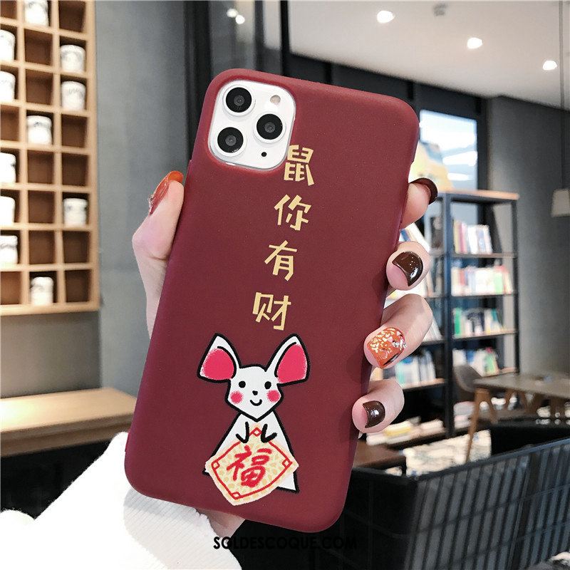 Coque iPhone 11 Pro Personnalité De Fête Rouge Richesse Téléphone Portable Housse En Ligne