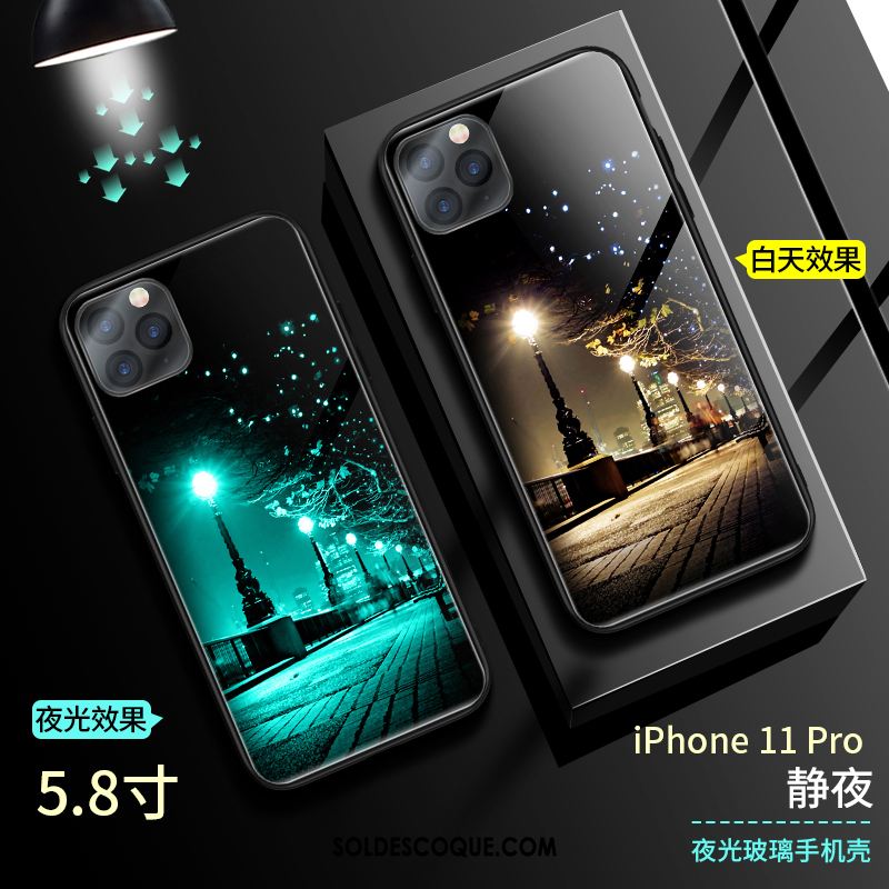 Coque iPhone 11 Pro Personnalité Téléphone Portable Lumineuses Luxe Net Rouge En Ligne
