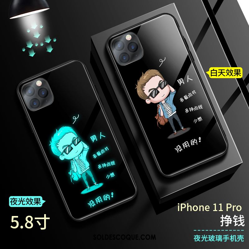 Coque iPhone 11 Pro Personnalité Téléphone Portable Lumineuses Luxe Net Rouge En Ligne