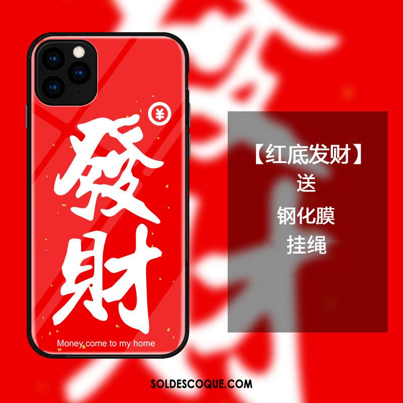 Coque iPhone 11 Pro Protection Téléphone Portable Style Chinois Rouge Étui Pas Cher