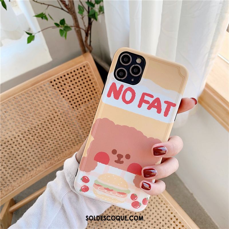 Coque iPhone 11 Pro Rose Dessin Animé Étui Incassable Nouveau Housse En Ligne