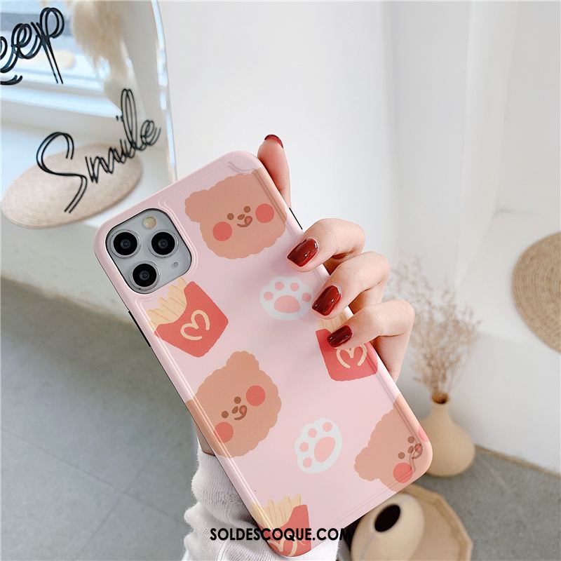 Coque iPhone 11 Pro Rose Dessin Animé Étui Incassable Nouveau Housse En Ligne