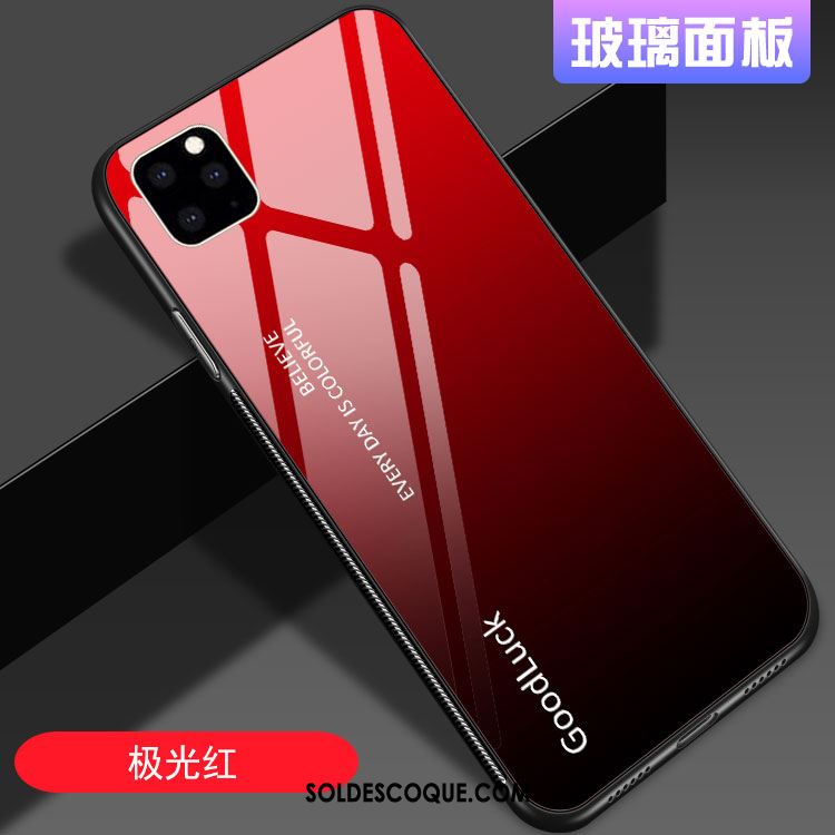 Coque iPhone 11 Pro Rouge Silicone Difficile Étui Dégradé Soldes