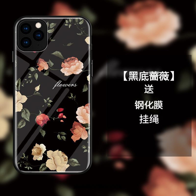 Coque iPhone 11 Pro Simple Rose Art Noir Incassable France