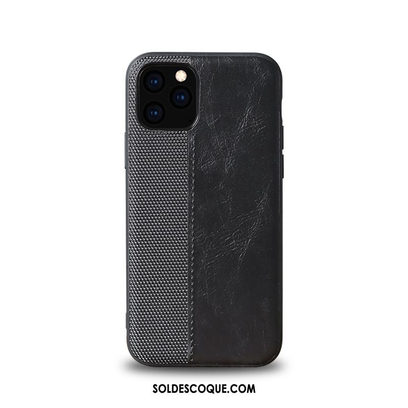 Coque iPhone 11 Pro Simple Étui Cuir Luxe Téléphone Portable Soldes