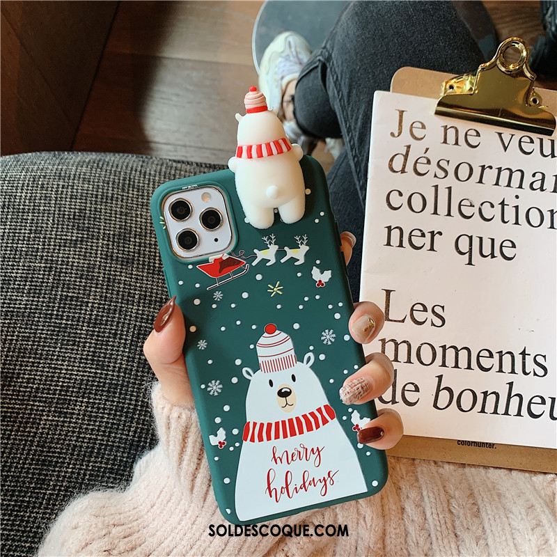 Coque iPhone 11 Pro Tendance Amoureux Noël Rouge Personnalité Soldes