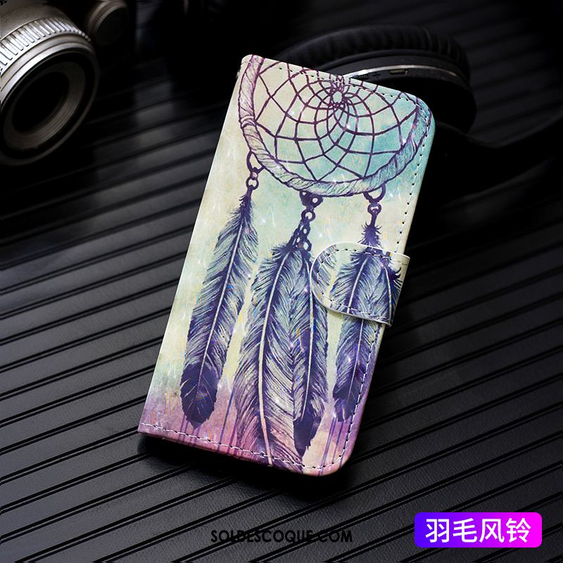 Coque iPhone 11 Pro Tout Compris Peinture Étui En Cuir Violet Téléphone Portable Pas Cher