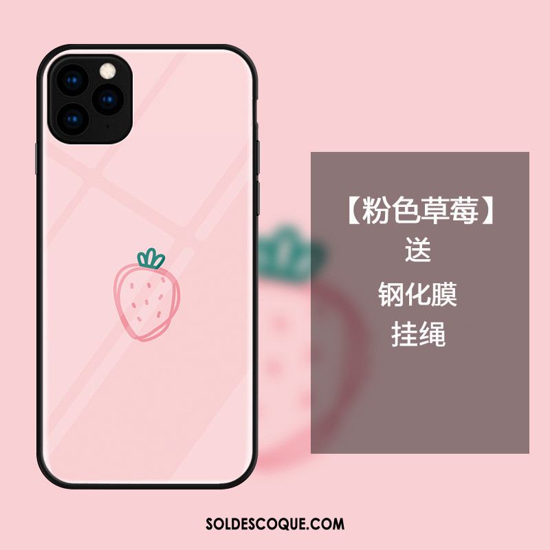 Coque iPhone 11 Pro Tout Compris Simple Incassable Fraise Téléphone Portable Soldes