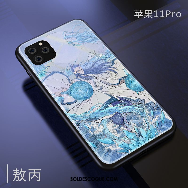 Coque iPhone 11 Pro Téléphone Portable Enfant Style Chinois Étui Verre Soldes