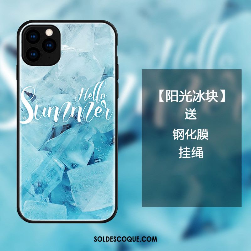 Coque iPhone 11 Pro Verre Mode Tout Compris Bleu Protection France