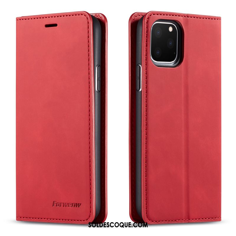 Coque iPhone 11 Pro Étui Bleu Étui En Cuir Mode Tendance Soldes