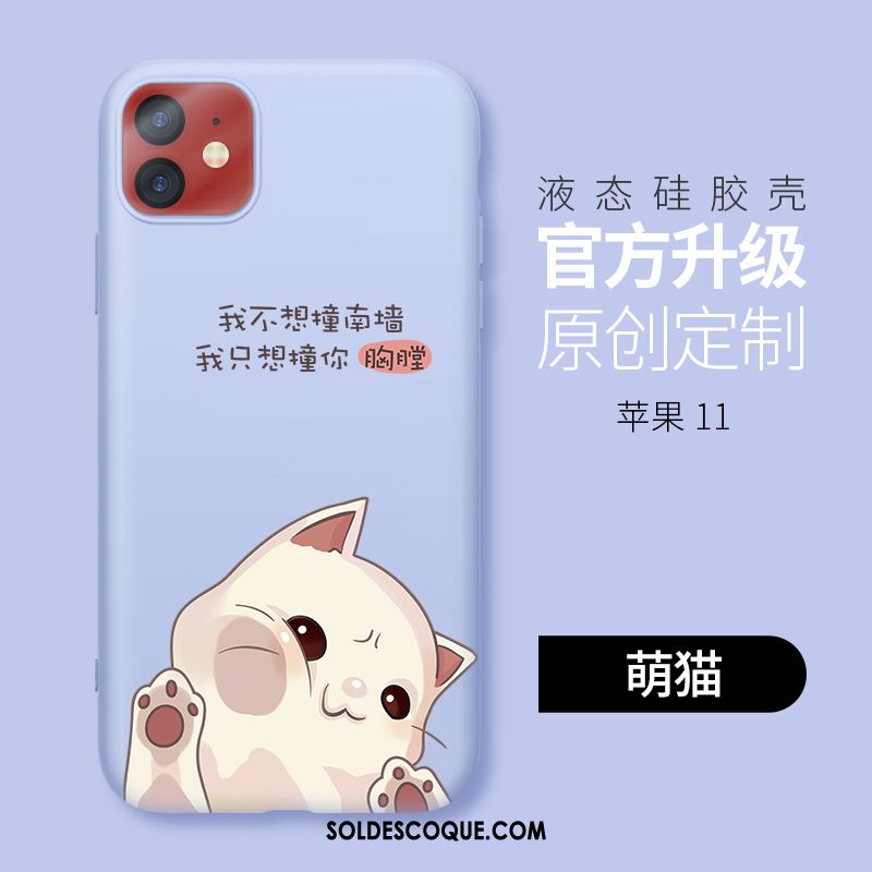 Coque iPhone 11 Tendance Fluide Doux Tout Compris Très Mince Téléphone Portable Pas Cher