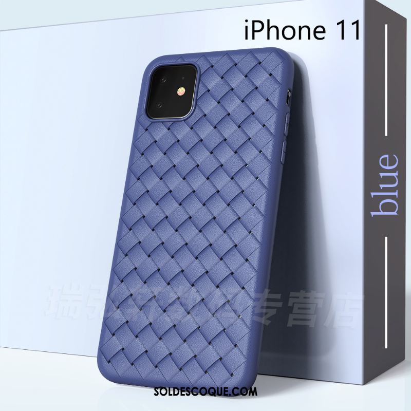 Coque iPhone 11 Tissage Évasé Modèle Fleurie Incassable Protection Pas Cher