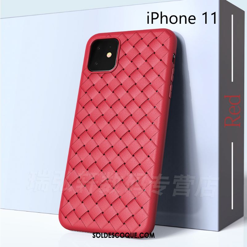 Coque iPhone 11 Tissage Évasé Modèle Fleurie Incassable Protection Pas Cher