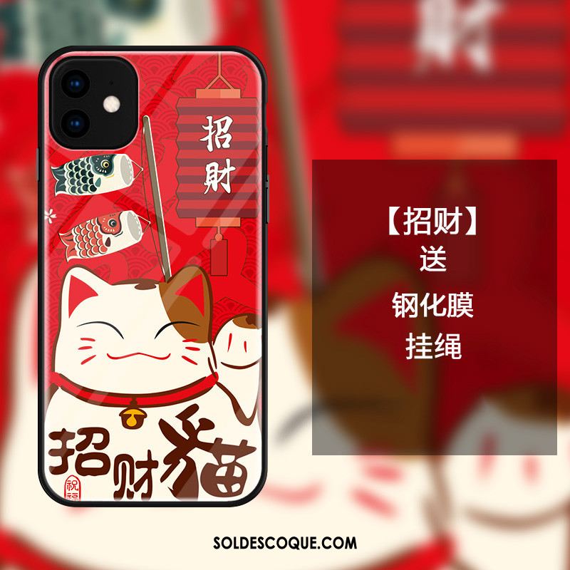 Coque iPhone 11 Tout Compris Téléphone Portable Richesse Incassable Rouge Soldes