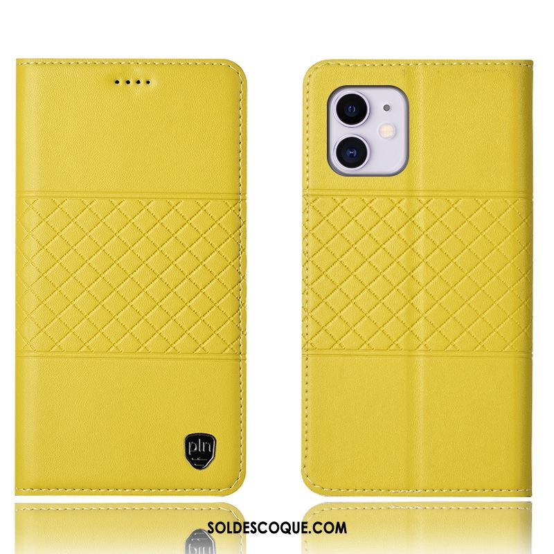 Coque iPhone 11 Téléphone Portable Jaune Protection Étui En Cuir Incassable En Ligne