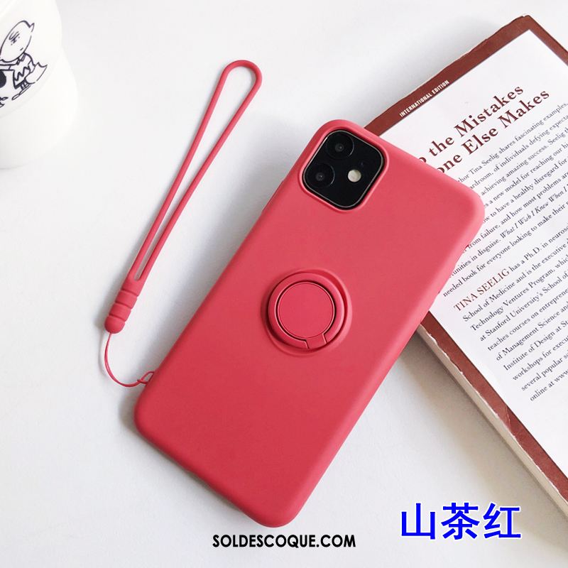 Coque iPhone 11 Téléphone Portable Net Rouge Anneau Ornements Suspendus Silicone En Ligne