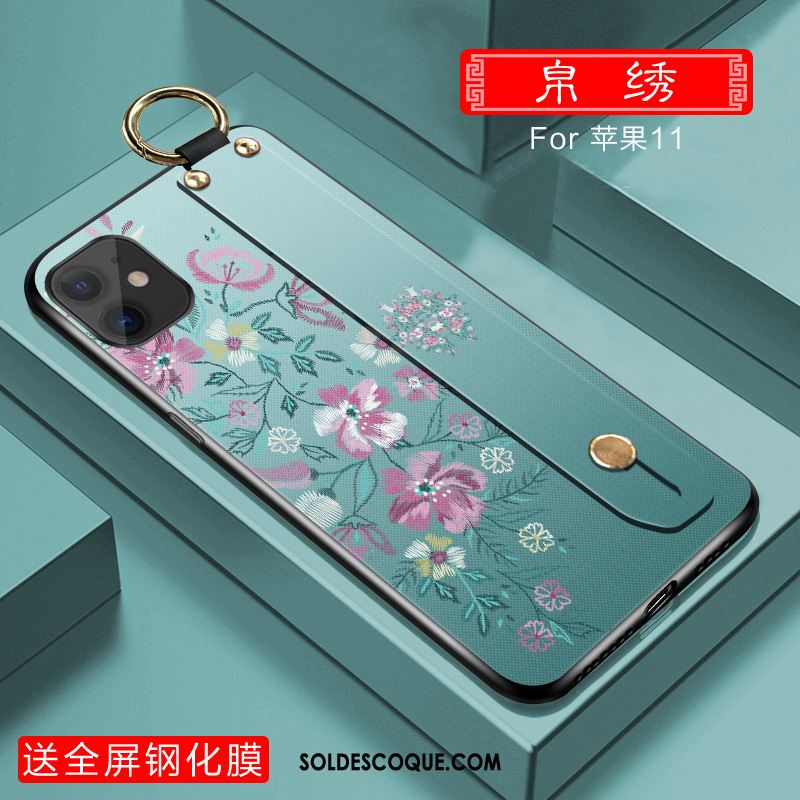 Coque iPhone 11 Téléphone Portable Net Rouge Incassable Silicone Créatif En Ligne