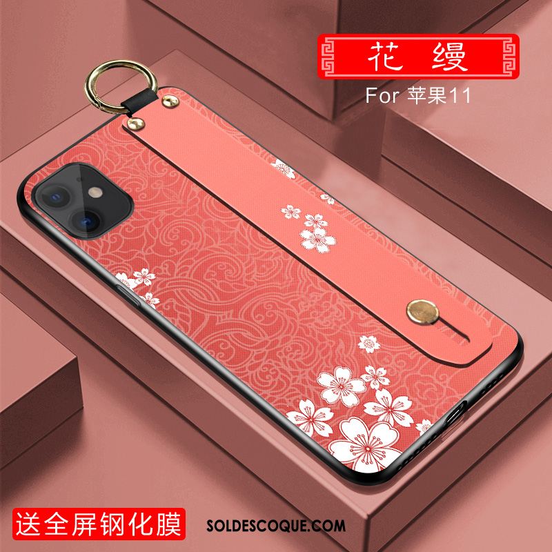 Coque iPhone 11 Téléphone Portable Net Rouge Incassable Silicone Créatif En Ligne