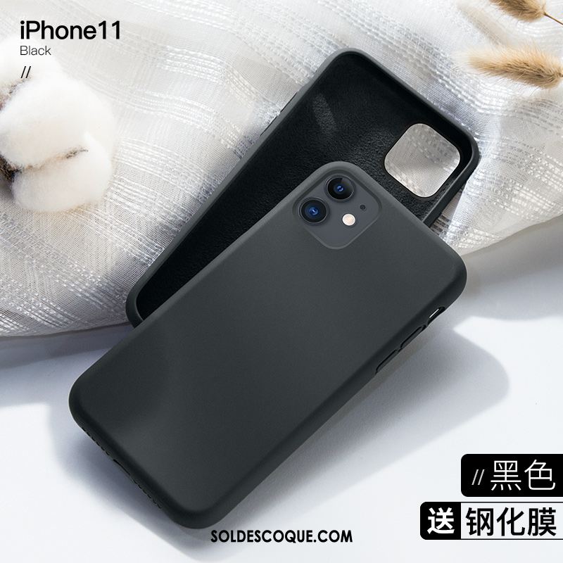 Coque iPhone 11 Étui Délavé En Daim Téléphone Portable Créatif Luxe Pas Cher