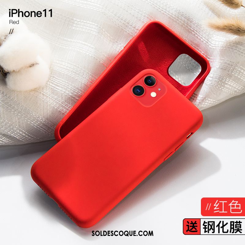 Coque iPhone 11 Étui Délavé En Daim Téléphone Portable Créatif Luxe Pas Cher