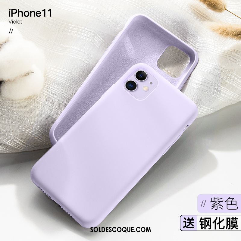 Coque iPhone 11 Étui Délavé En Daim Téléphone Portable Créatif Luxe Pas Cher