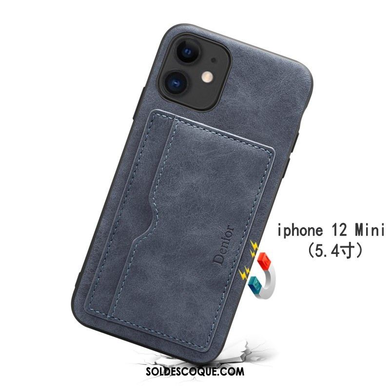 Coque iPhone 12 Mini Carte Téléphone Portable Protection Légère Étui Pas Cher