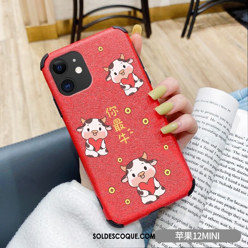 Coque iPhone 12 Mini Tendance Silicone Tout Compris Incassable Dessin Animé Soldes