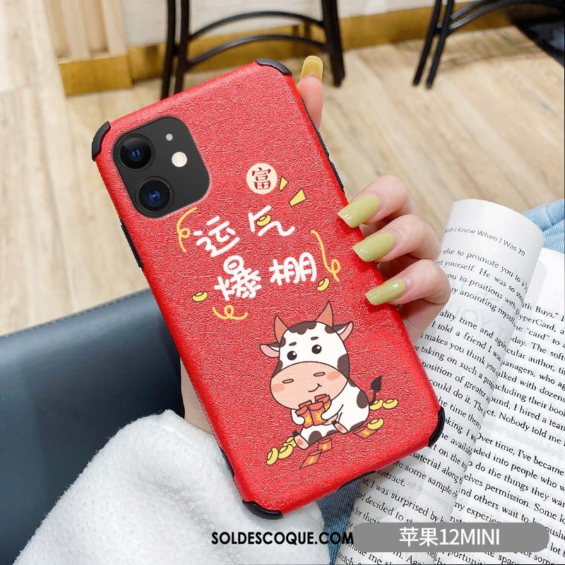 Coque iPhone 12 Mini Tendance Silicone Tout Compris Incassable Dessin Animé Soldes