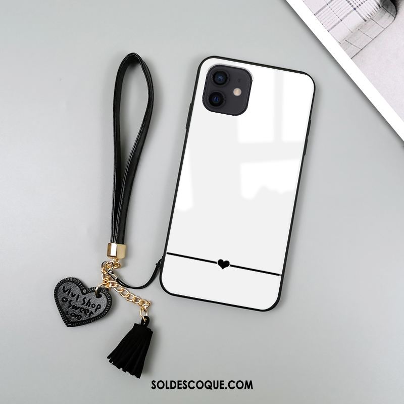 Coque iPhone 12 Mini Tout Compris Marque De Tendance Simple Verre Personnalité Housse En Vente