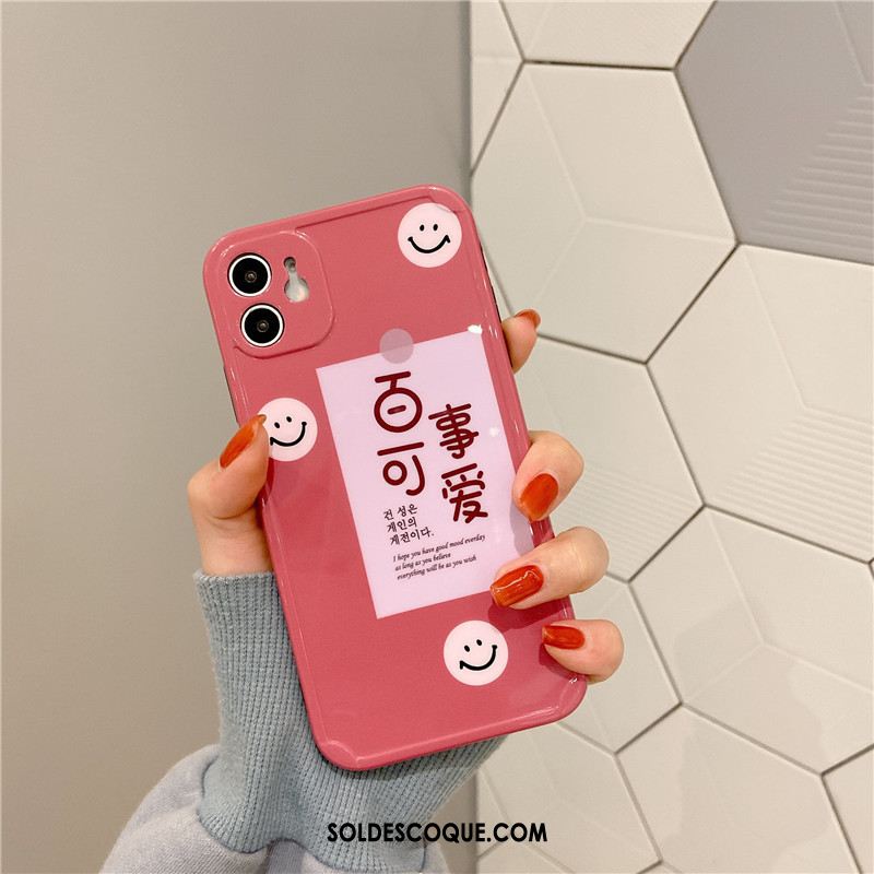 Coque iPhone 12 Mini Tout Compris Net Rouge Simple Créatif Amoureux En Ligne