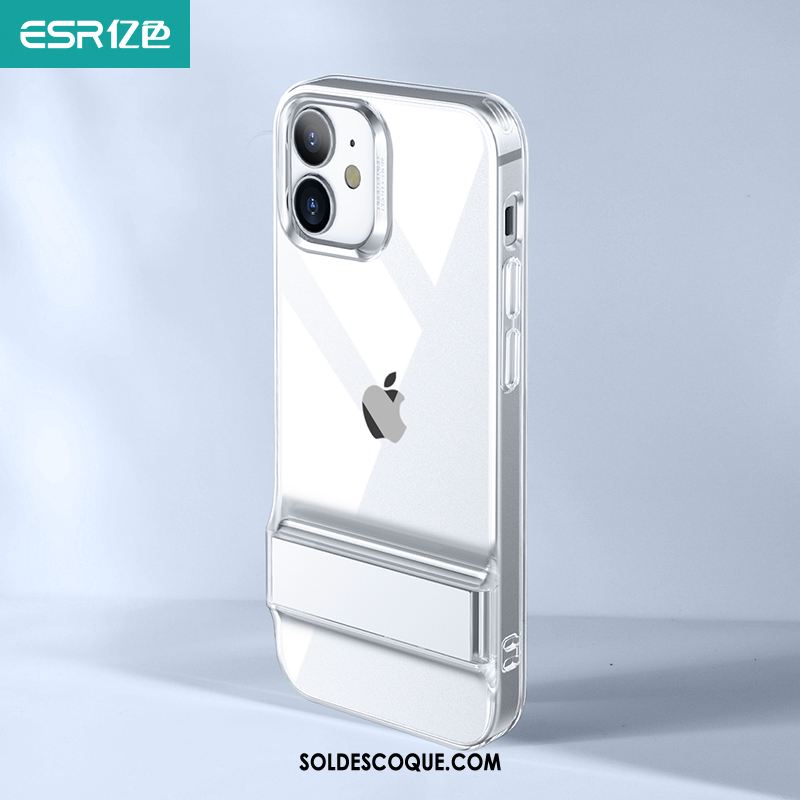 Coque iPhone 12 Mini Téléphone Portable Support Transparent Nouveau Silicone Pas Cher