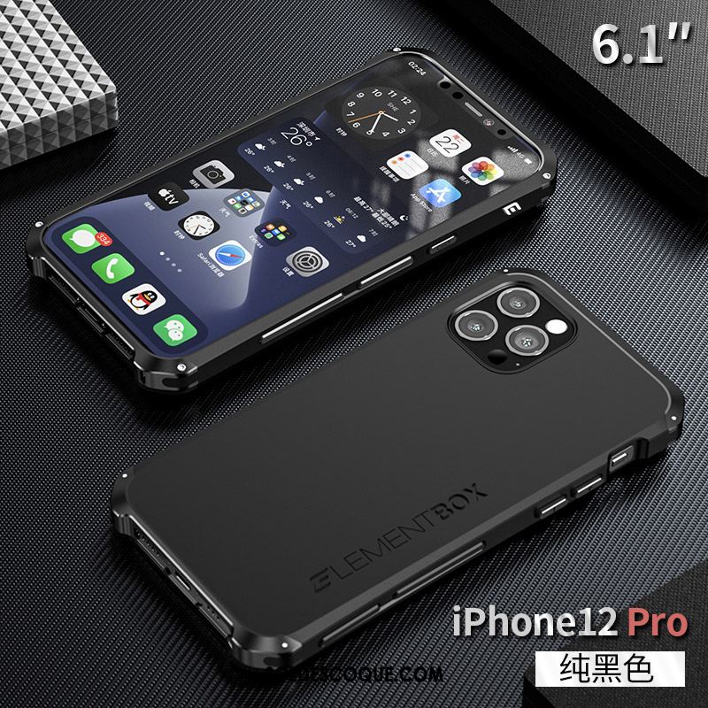 Coque iPhone 12 Pro Border Tout Compris Silicone Nouveau Incassable Soldes