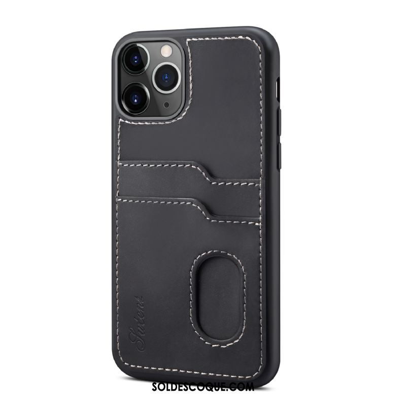 Coque iPhone 12 Pro Max Carte Étui En Cuir Couvercle Arrière Téléphone Portable Nouveau Soldes