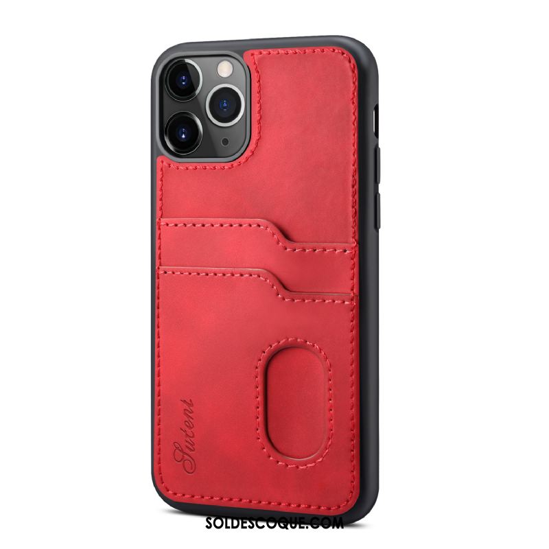 Coque iPhone 12 Pro Max Carte Étui En Cuir Couvercle Arrière Téléphone Portable Nouveau Soldes