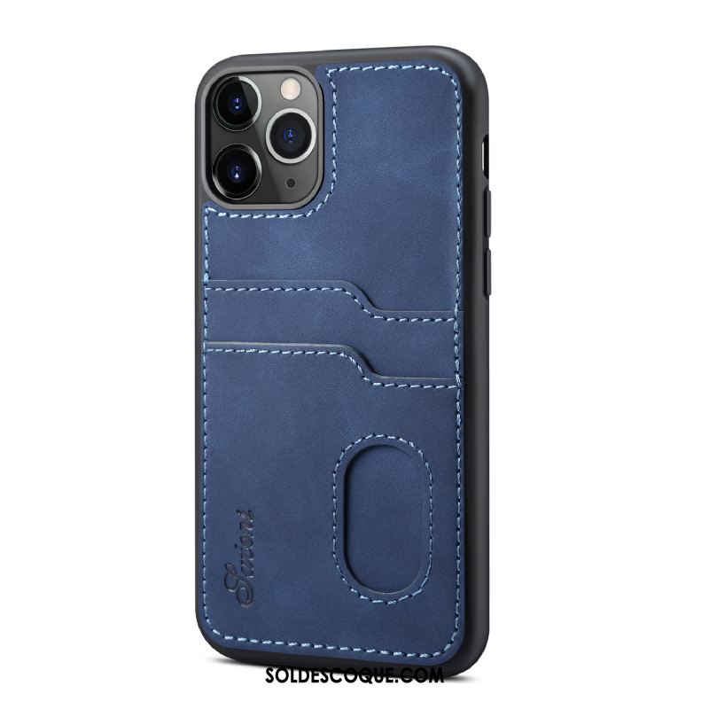 Coque iPhone 12 Pro Max Carte Étui En Cuir Couvercle Arrière Téléphone Portable Nouveau Soldes