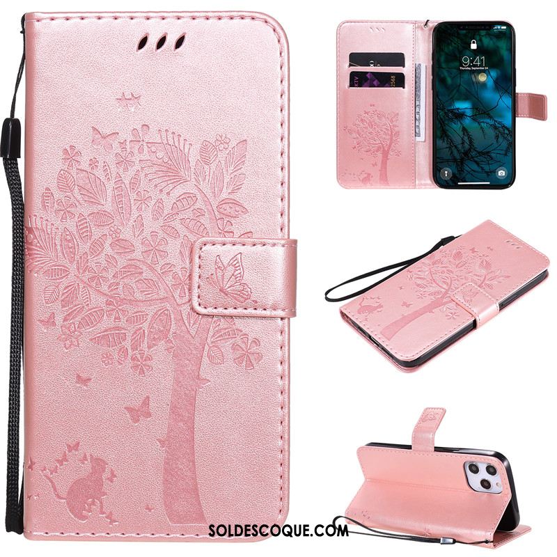 Coque iPhone 12 Pro Max Protection Peinture Rose Carte Dessin Animé En Ligne