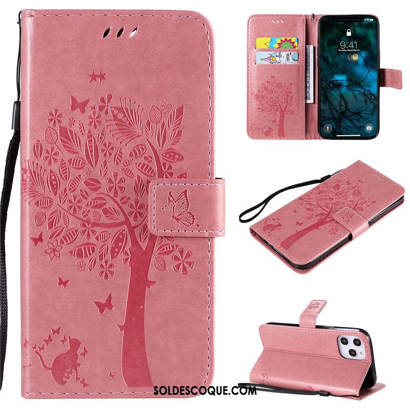 Coque iPhone 12 Pro Max Protection Peinture Rose Carte Dessin Animé En Ligne