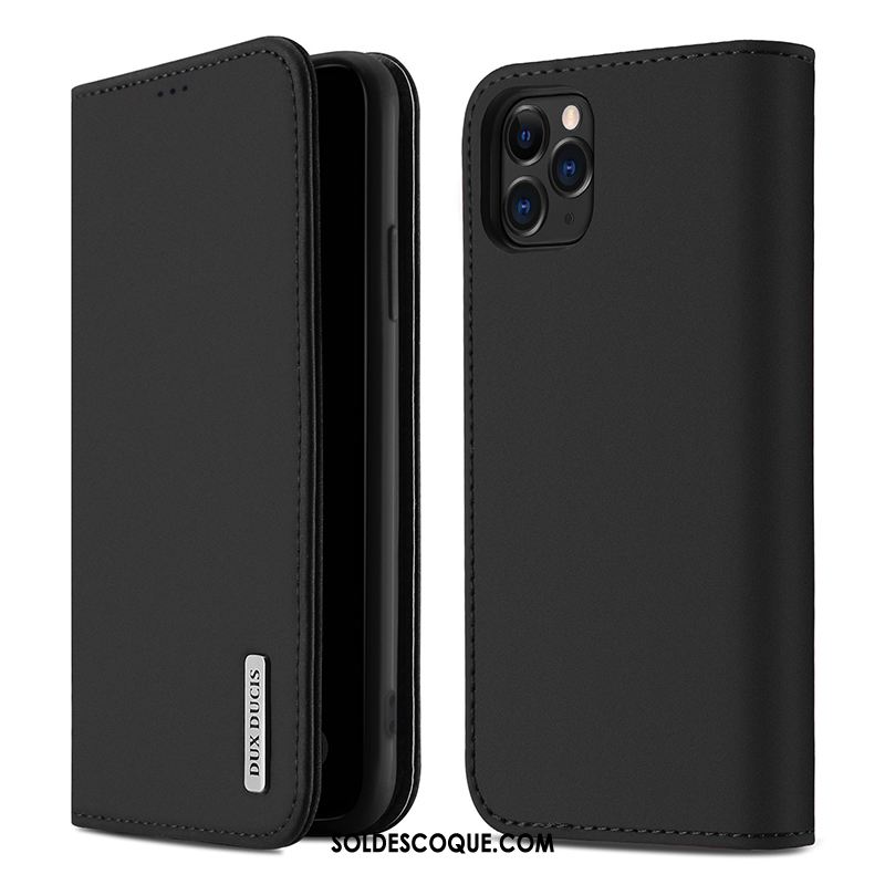 Coque iPhone 12 Pro Max Étui Noir Magnétisme Téléphone Portable Incassable Pas Cher