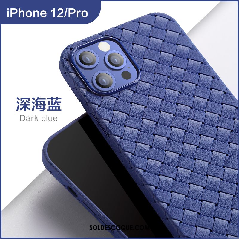 Coque iPhone 12 Pro Nouveau Incassable Net Rouge Tissage Silicone En Ligne
