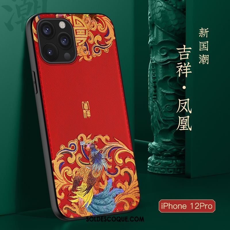 Coque iPhone 12 Pro Protection Très Mince Style Chinois Nouveau Téléphone Portable Housse Soldes