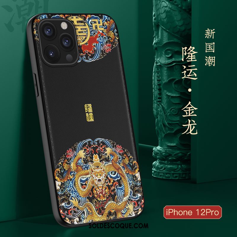 Coque iPhone 12 Pro Protection Très Mince Style Chinois Nouveau Téléphone Portable Housse Soldes