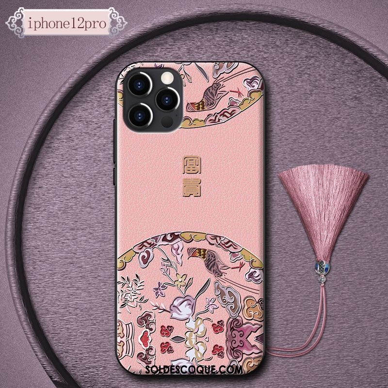 Coque iPhone 12 Pro Tout Compris Incassable Silicone Style Chinois Marque De Tendance Soldes