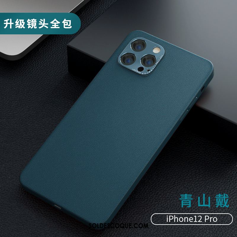 Coque iPhone 12 Pro Très Mince Créatif Tout Compris Cuir Véritable Incassable En Ligne