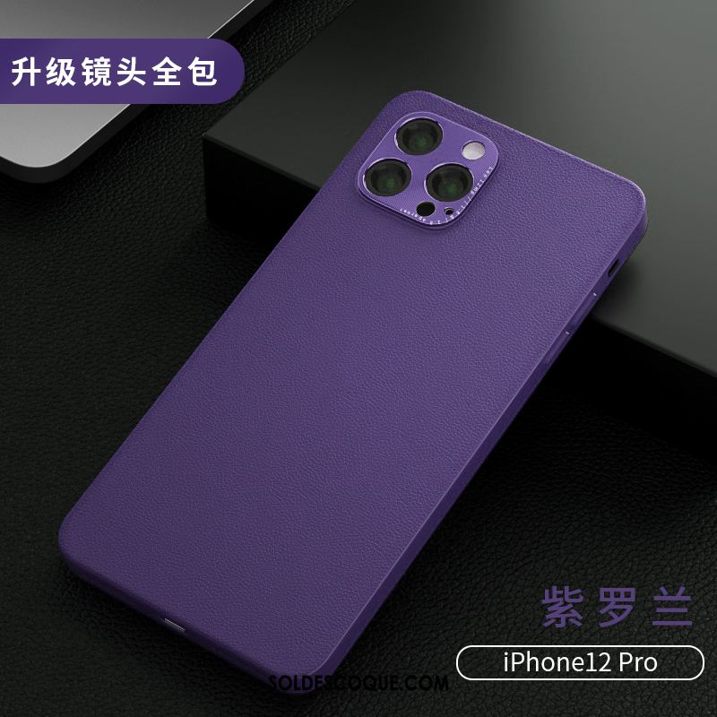 Coque iPhone 12 Pro Très Mince Créatif Tout Compris Cuir Véritable Incassable En Ligne