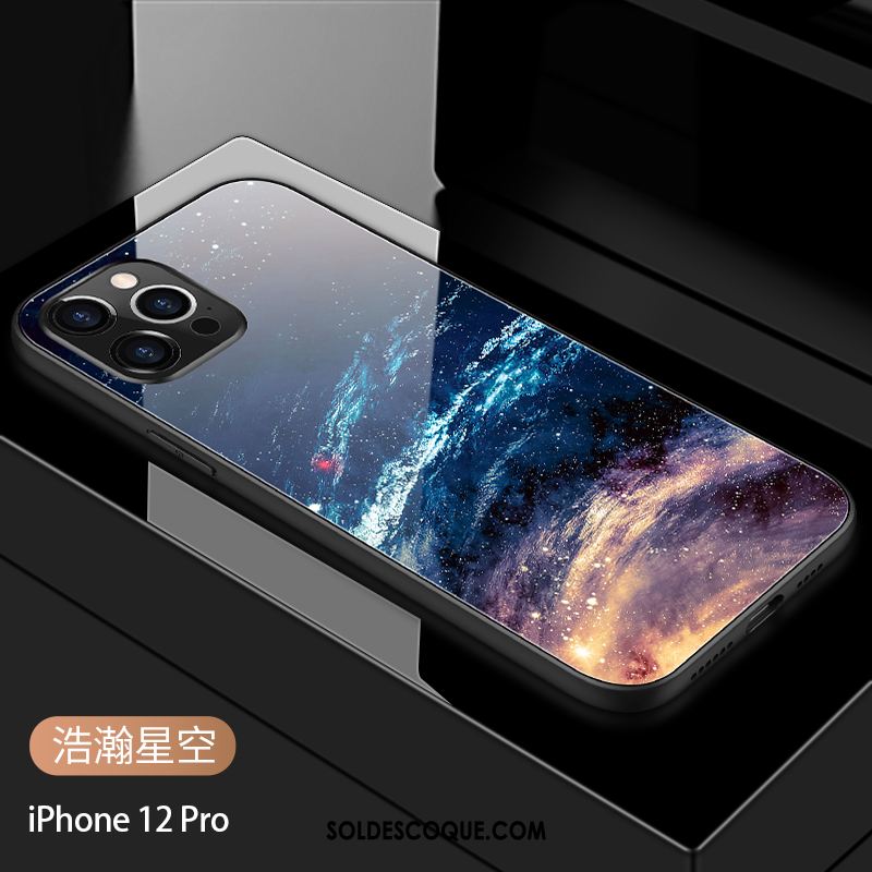 Coque iPhone 12 Pro Verre Créatif Tout Compris Silicone Incassable En Ligne