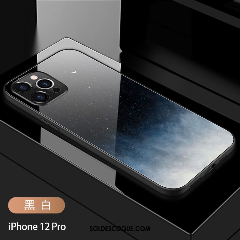 Coque iPhone 12 Pro Verre Créatif Tout Compris Silicone Incassable En Ligne