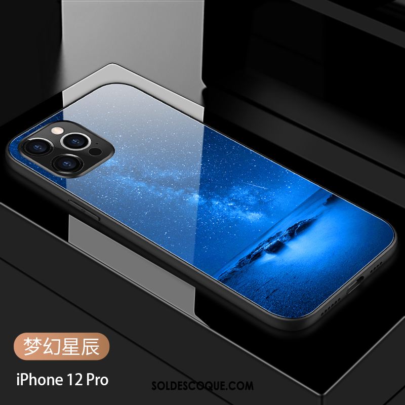 Coque iPhone 12 Pro Verre Créatif Tout Compris Silicone Incassable En Ligne